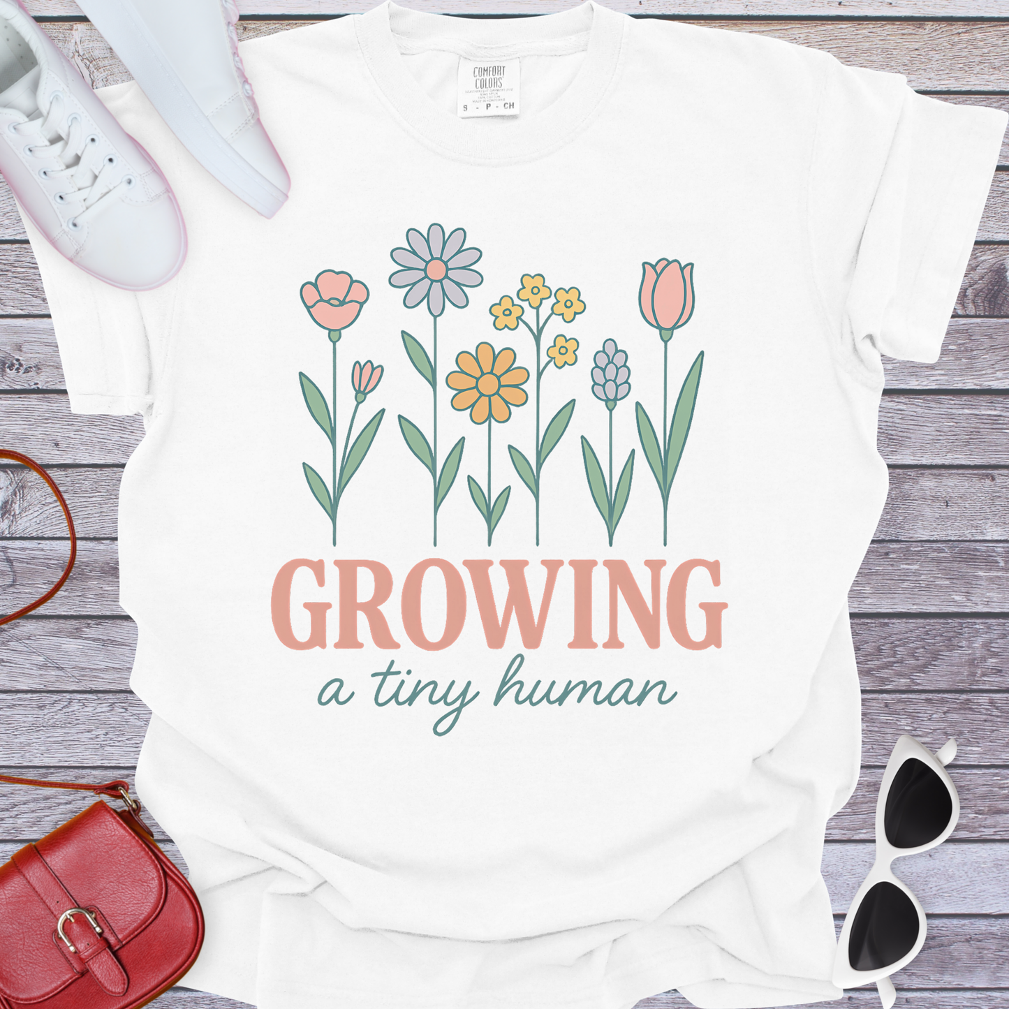 Growing a Tiny Human Flower T-Shirt