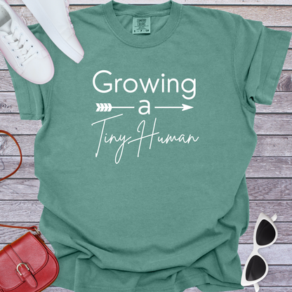 Growing a Tiny Human Arrow T-Shirt