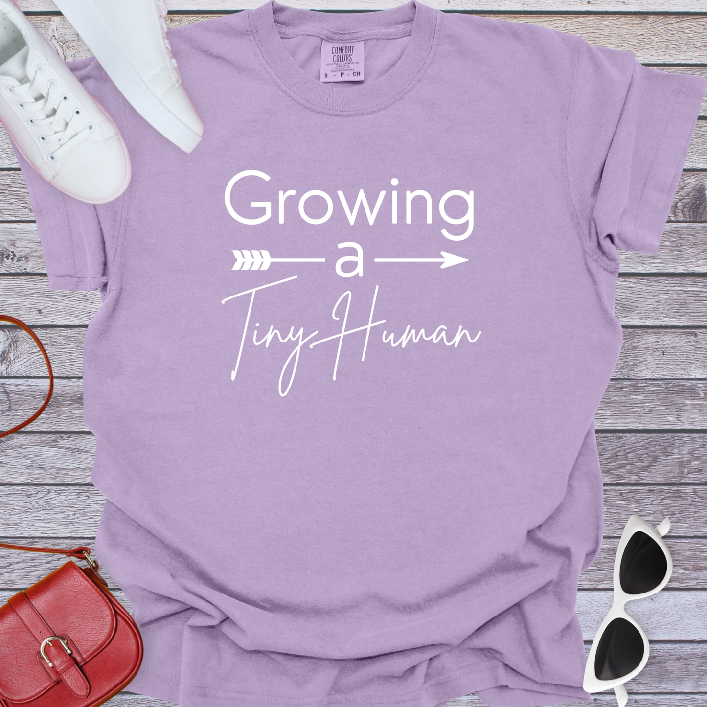 Growing a Tiny Human Arrow T-Shirt