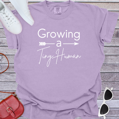 Growing a Tiny Human Arrow T-Shirt