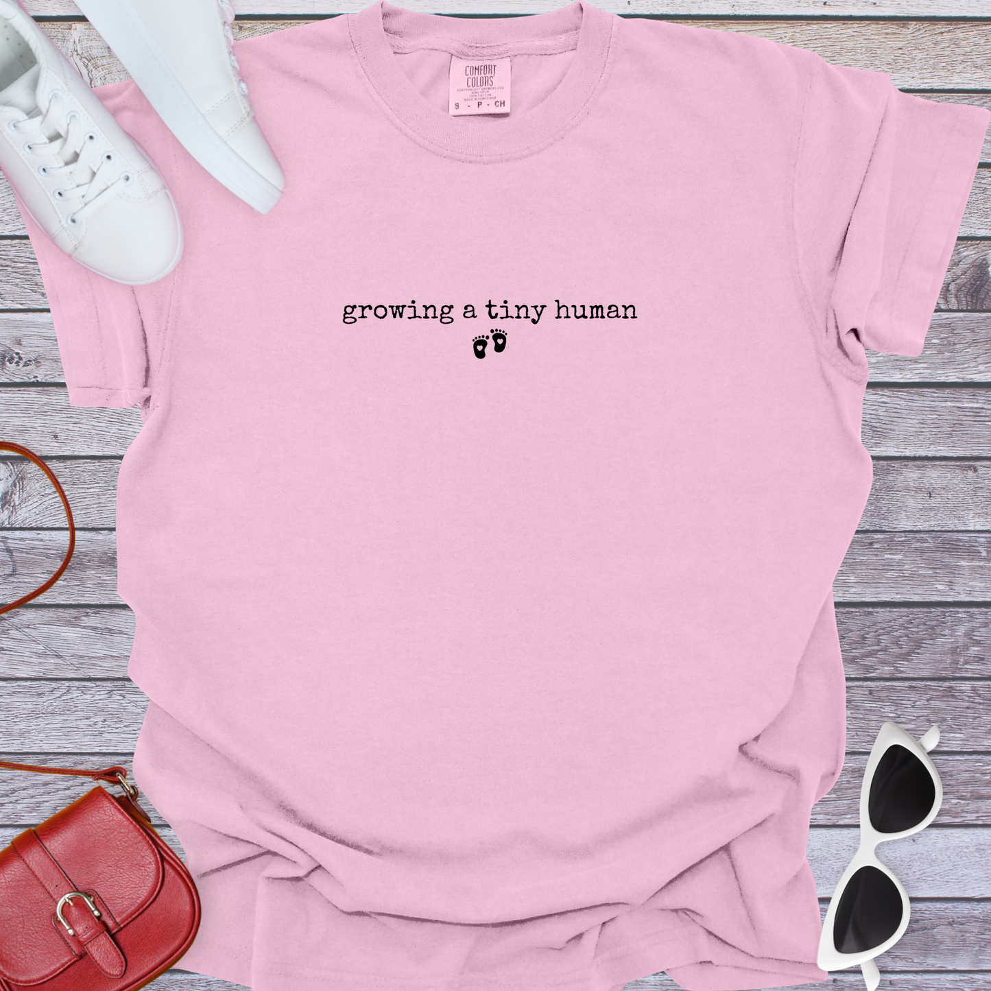 Growing a Tiny Human Footprint T-Shirt