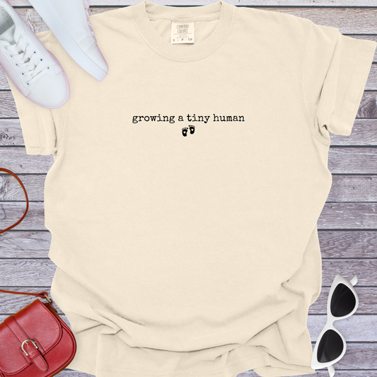 Growing a Tiny Human Footprint T-Shirt