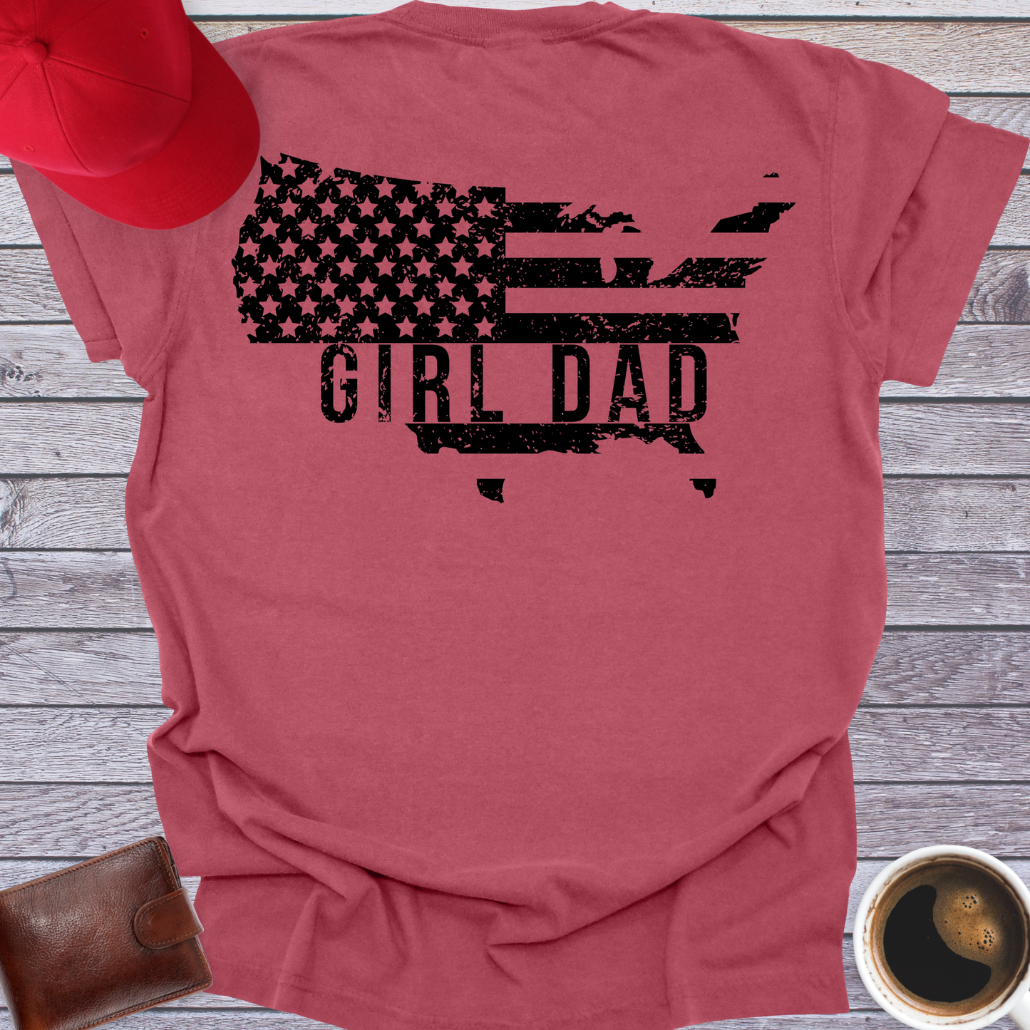 USA Girl Dad T-Shirt