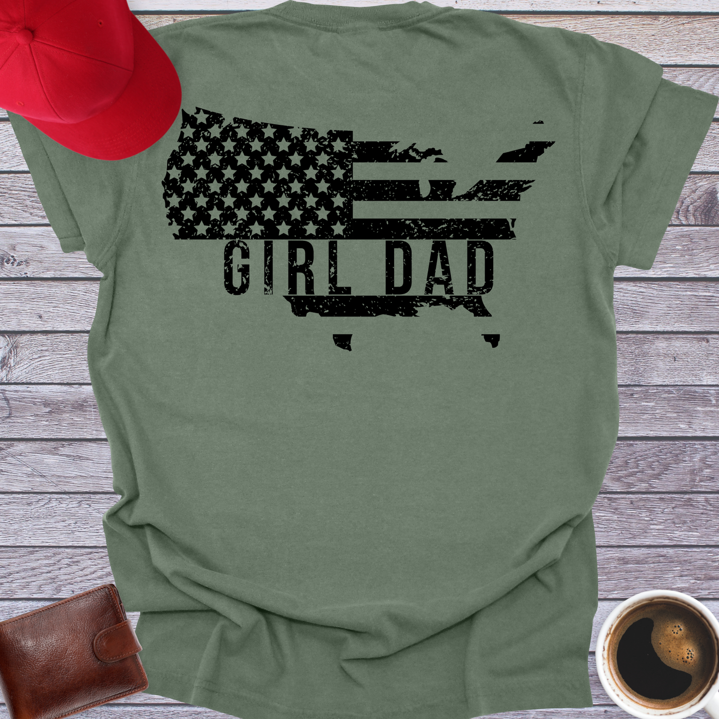 USA Girl Dad T-Shirt