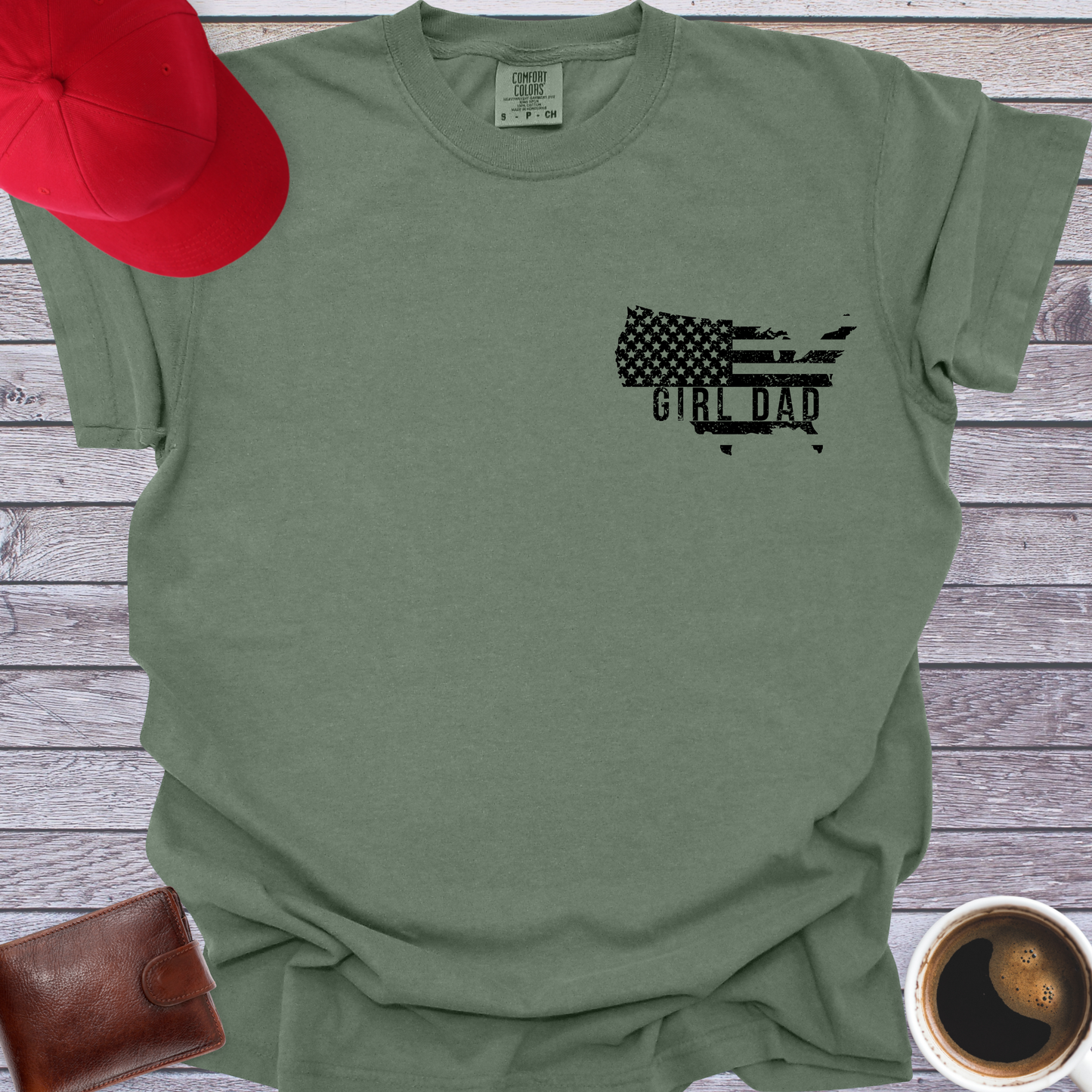 USA Girl Dad T-Shirt