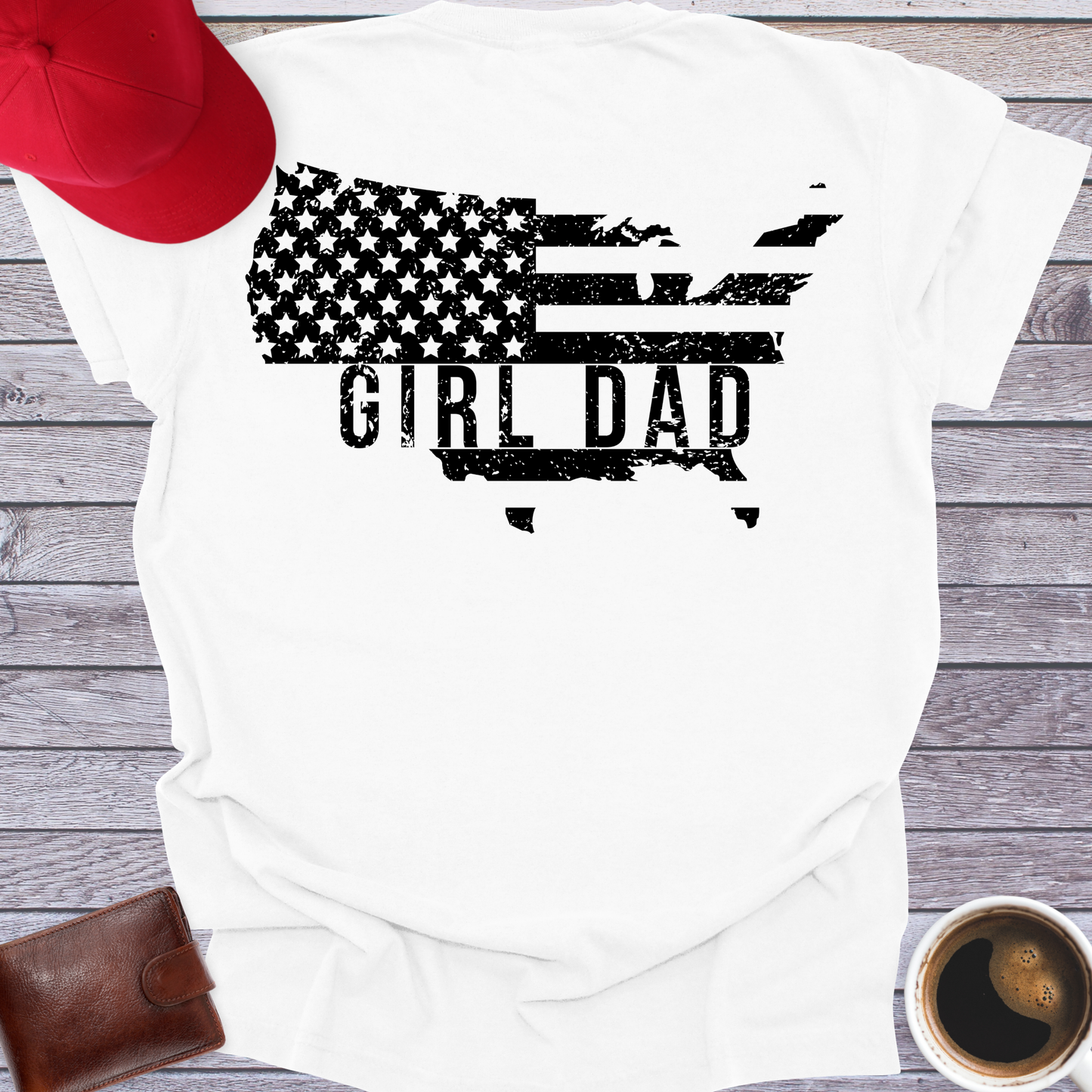 USA Girl Dad T-Shirt